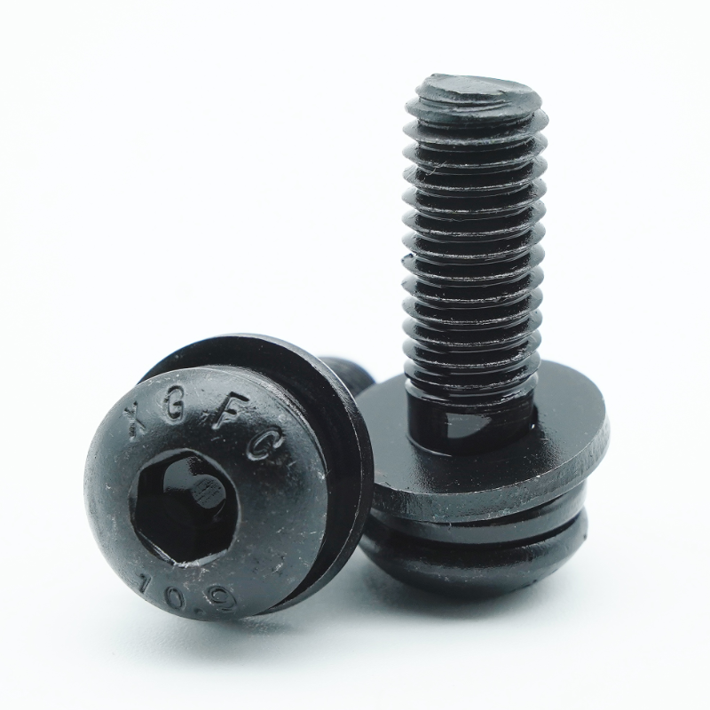 Black oxide Hex Socket Button Head Combination Screws